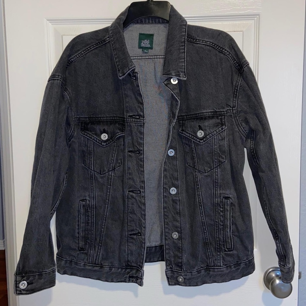 black jean jacket